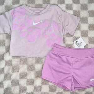Nike Light Pink Floral Toddler Outfit